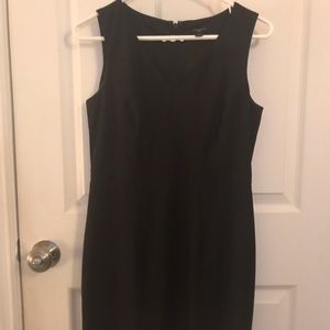 Ann Taylor Black Wool Blend Work Sheath Dress 2P